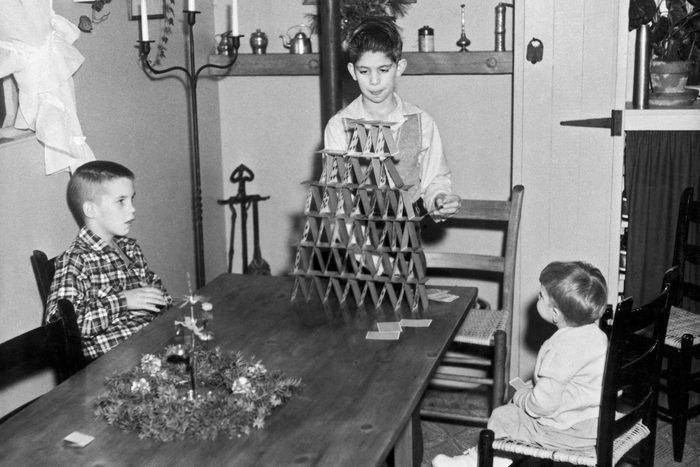 Playtime, card house