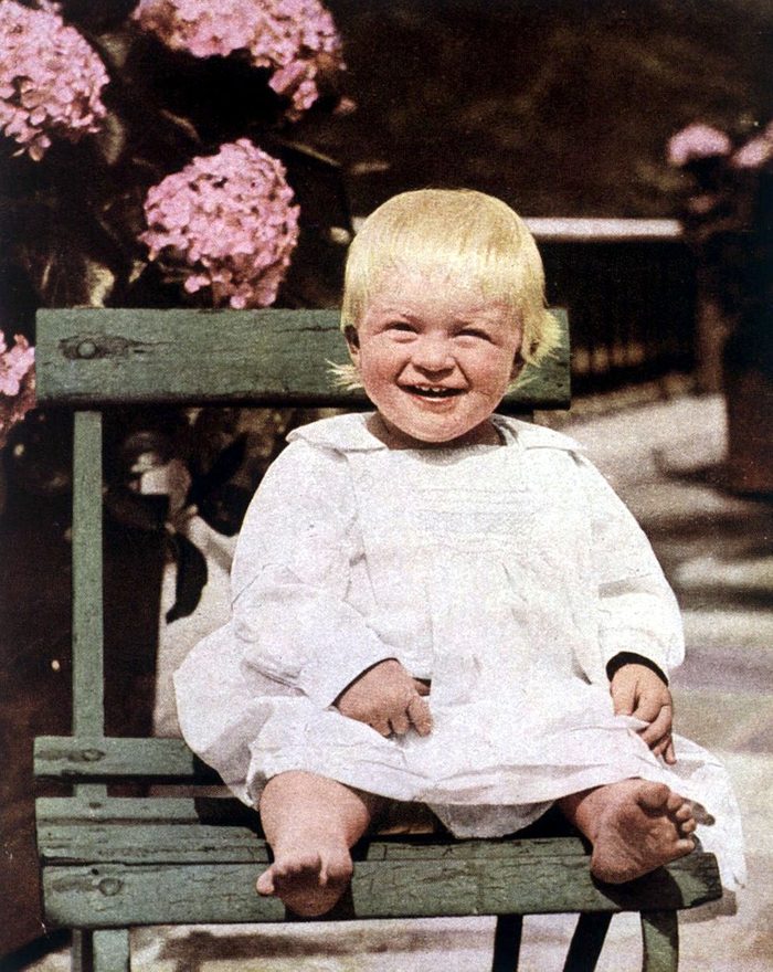 Queen Elizabeth II Prince Philip in Corfu pictured at the age of fourteen months in 1922