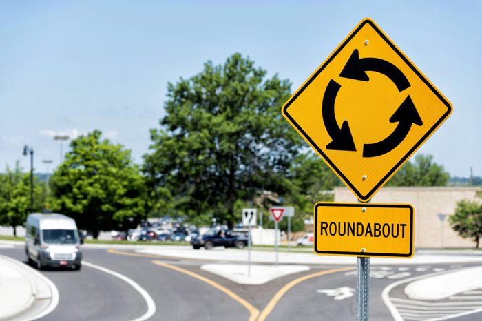 Sign For Roundabout Intersection Horizontal