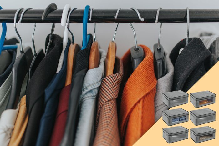 coat closet with suggested product