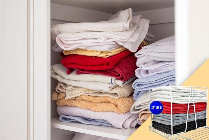 linen closet with suggested product