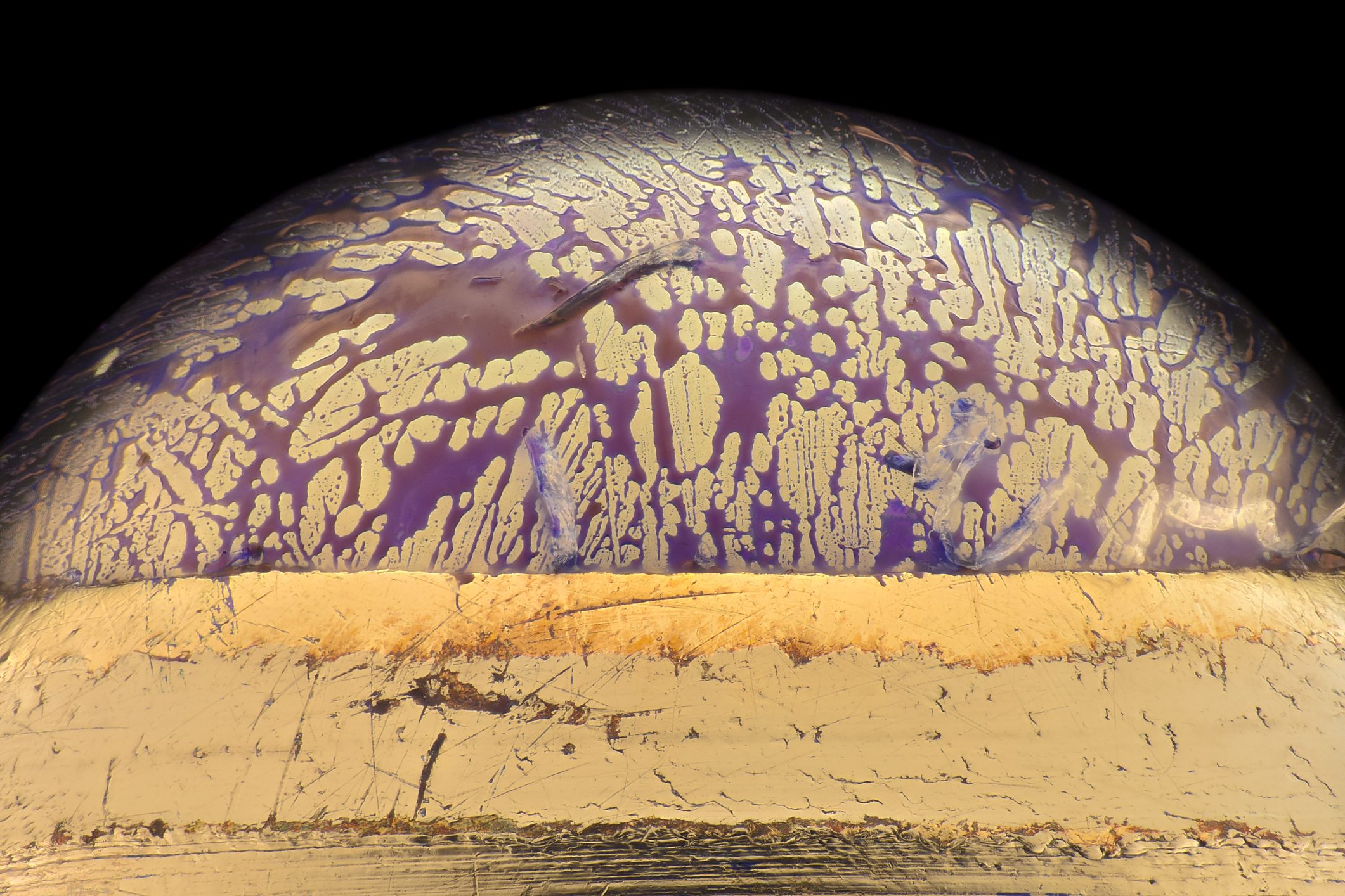 Extreme magnification - Ball pen tip with ink