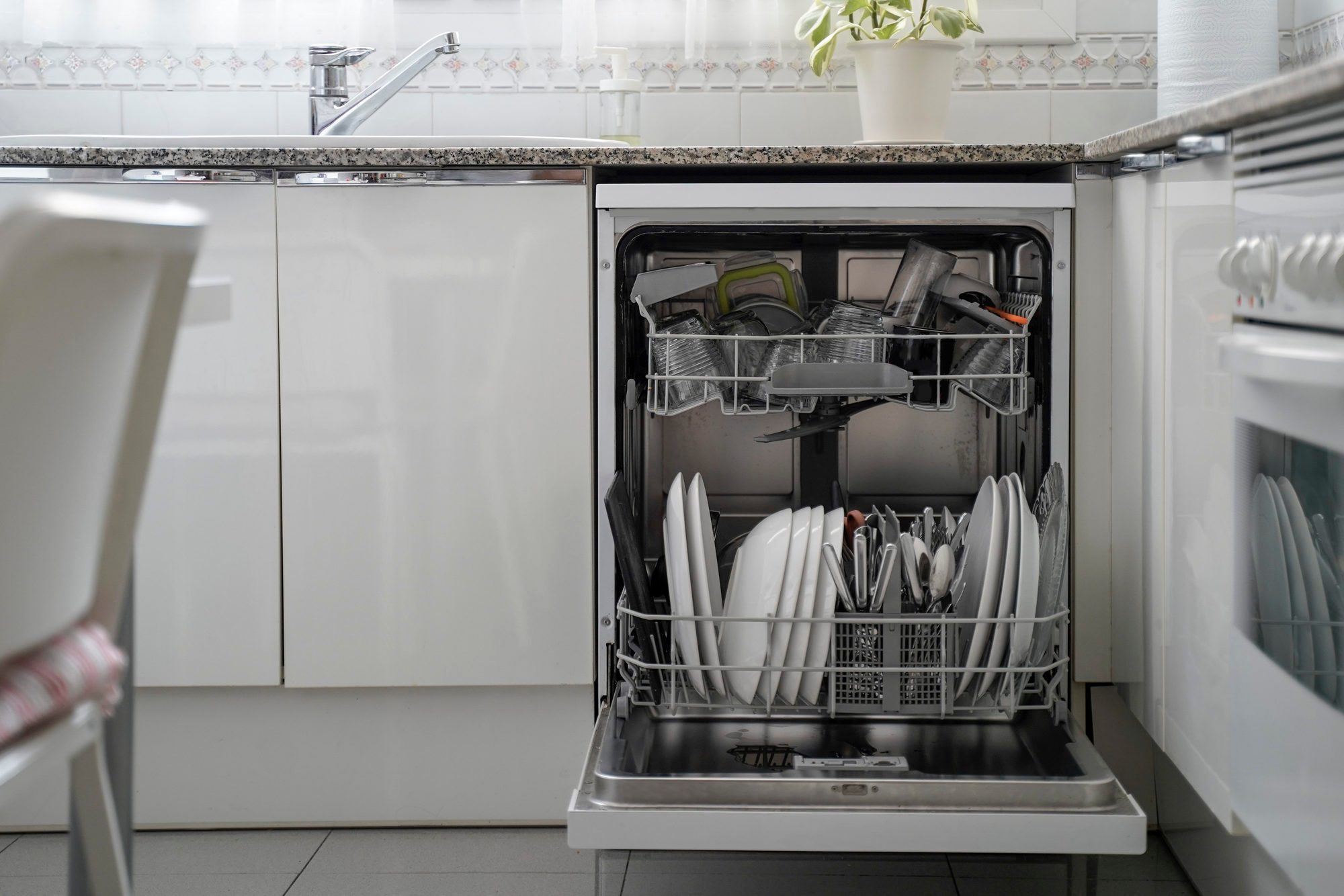 Dishwasher in the kitchen