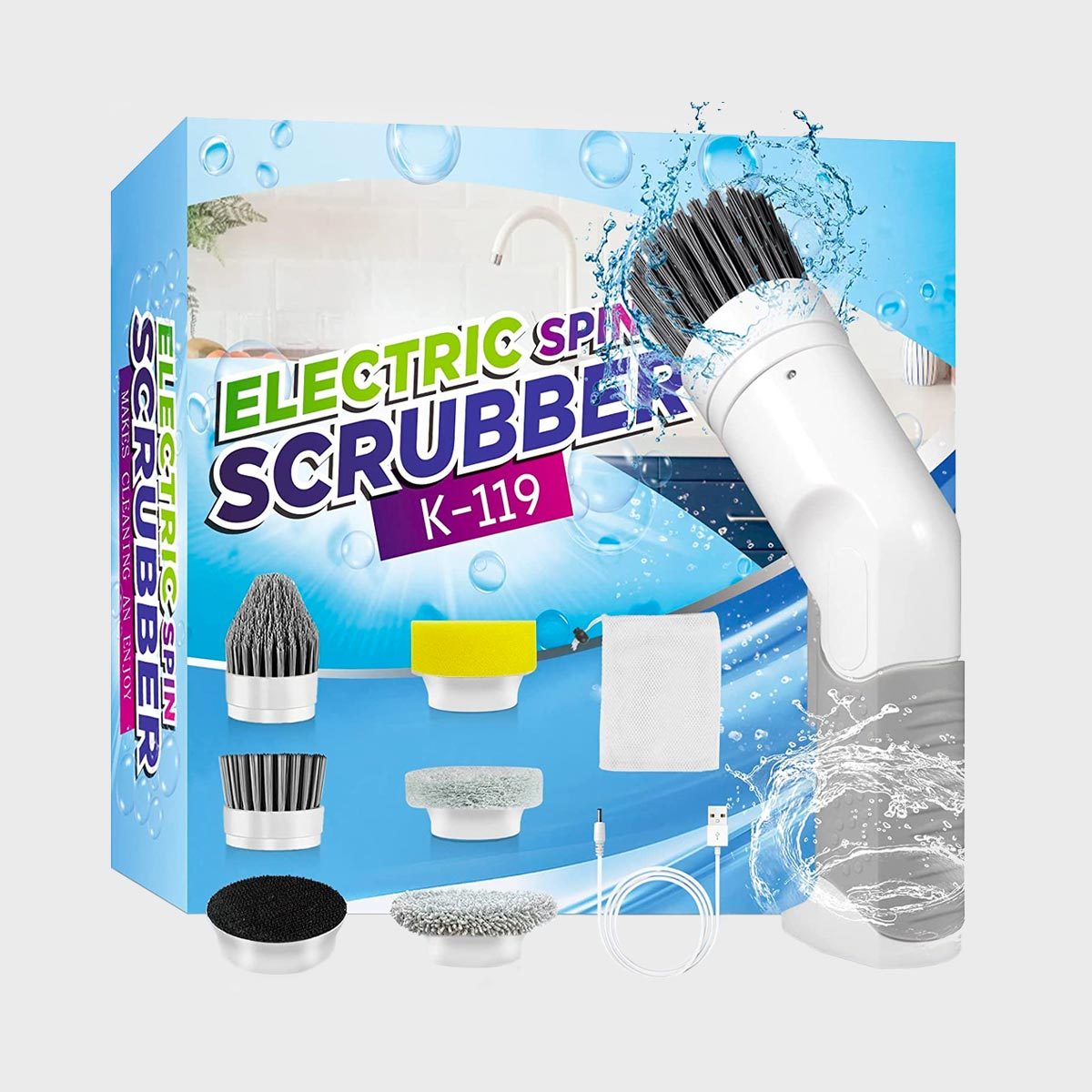  Handheld Electric Spin Scrubber 