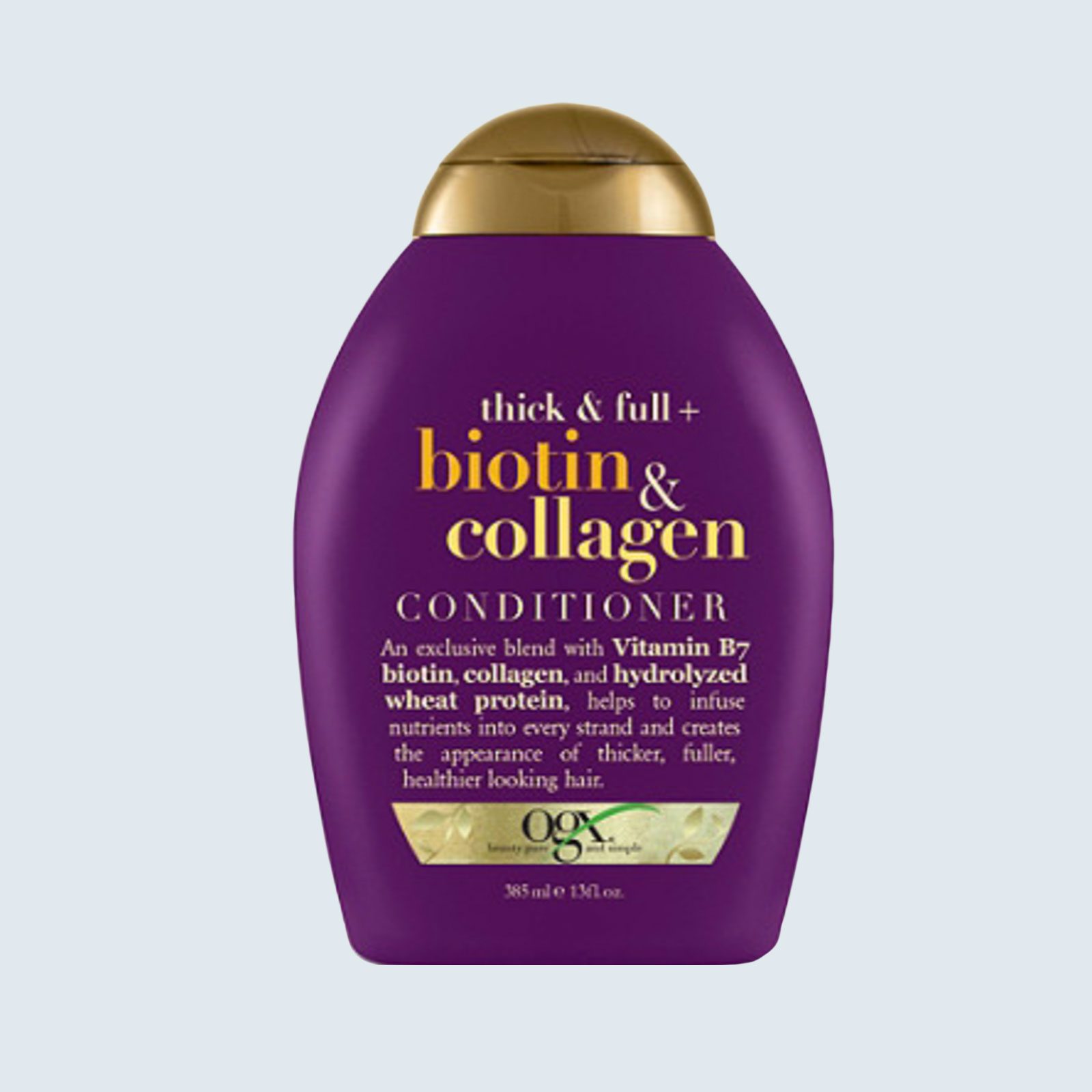 Best volumizing conditioner: OGX Thick & Full Biotin & Collagen Conditioner