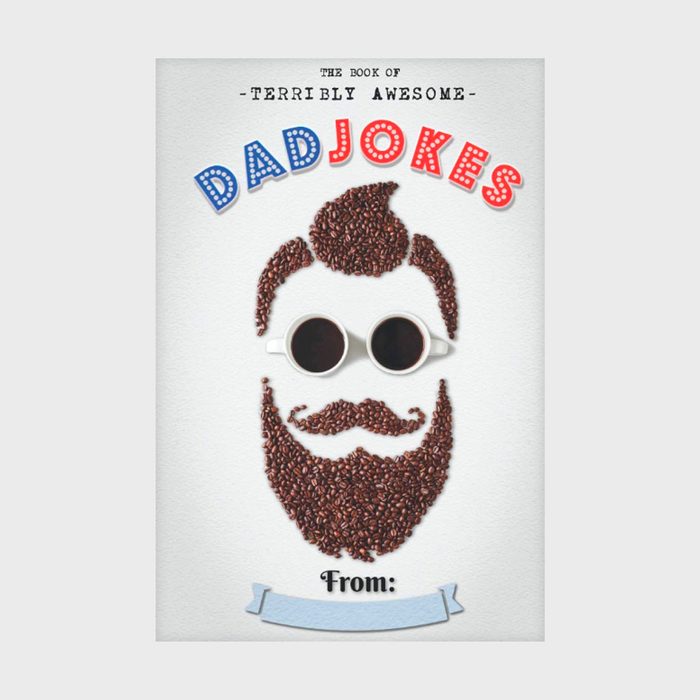 Coffee beans form a face with sunglasses, under the text 