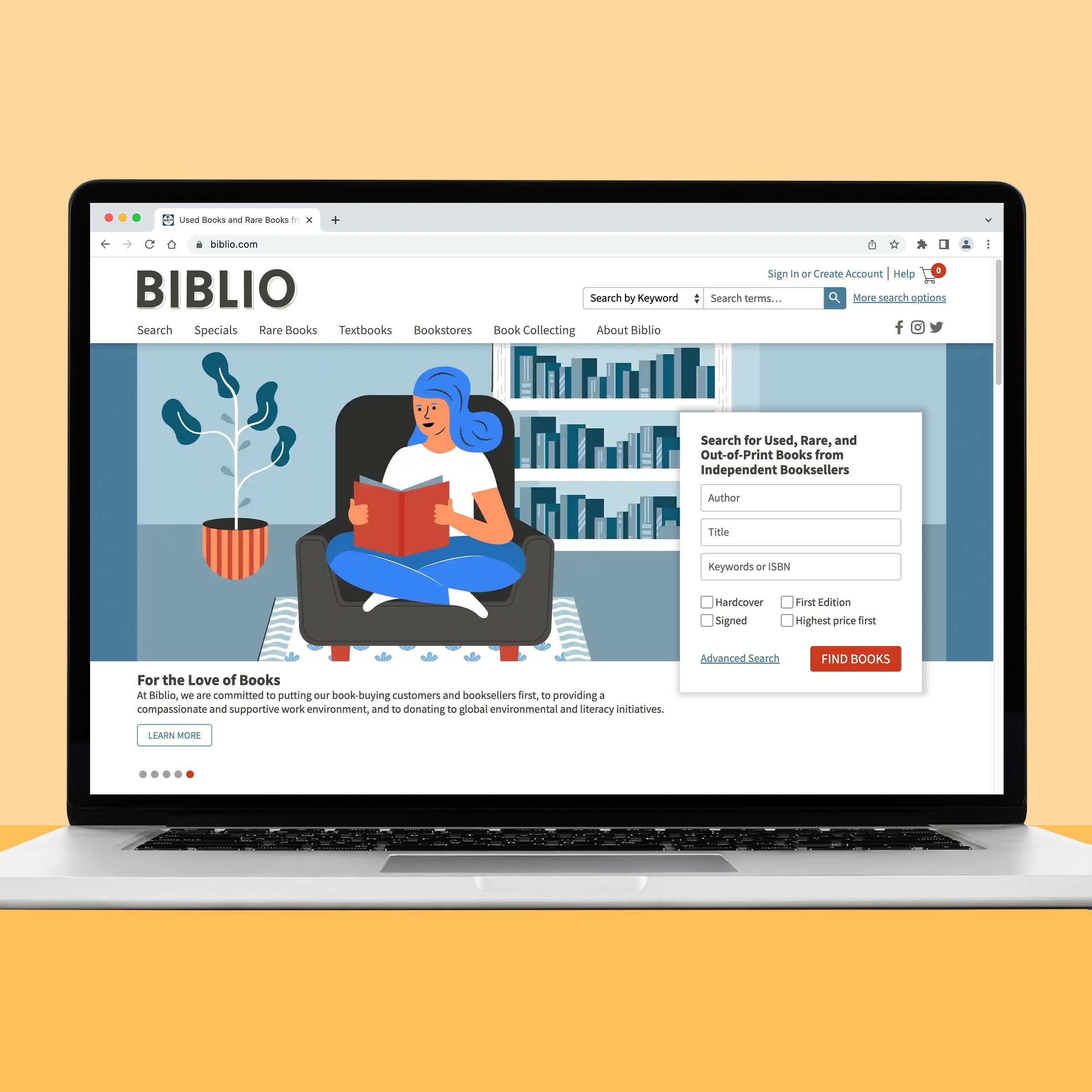 Biblio used book website