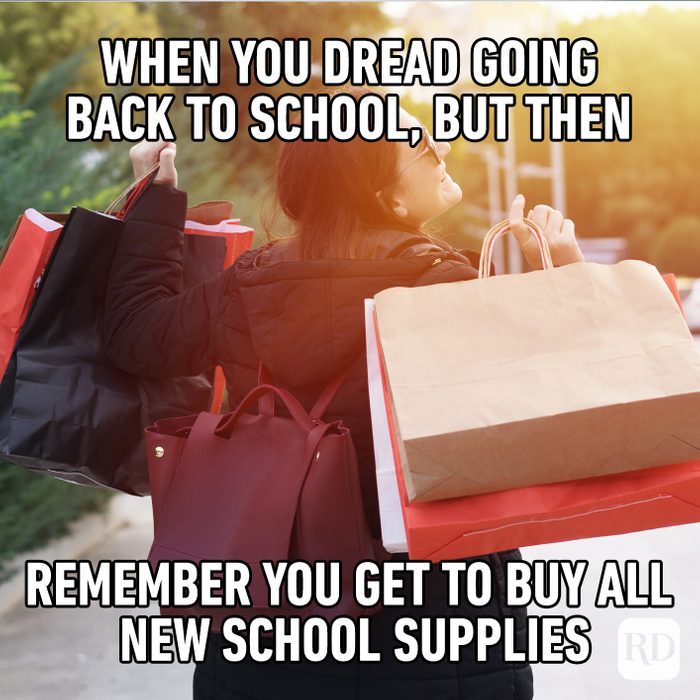 When You Dread Going Back To School, But Then Remember You Get To Buy All New School Supplies