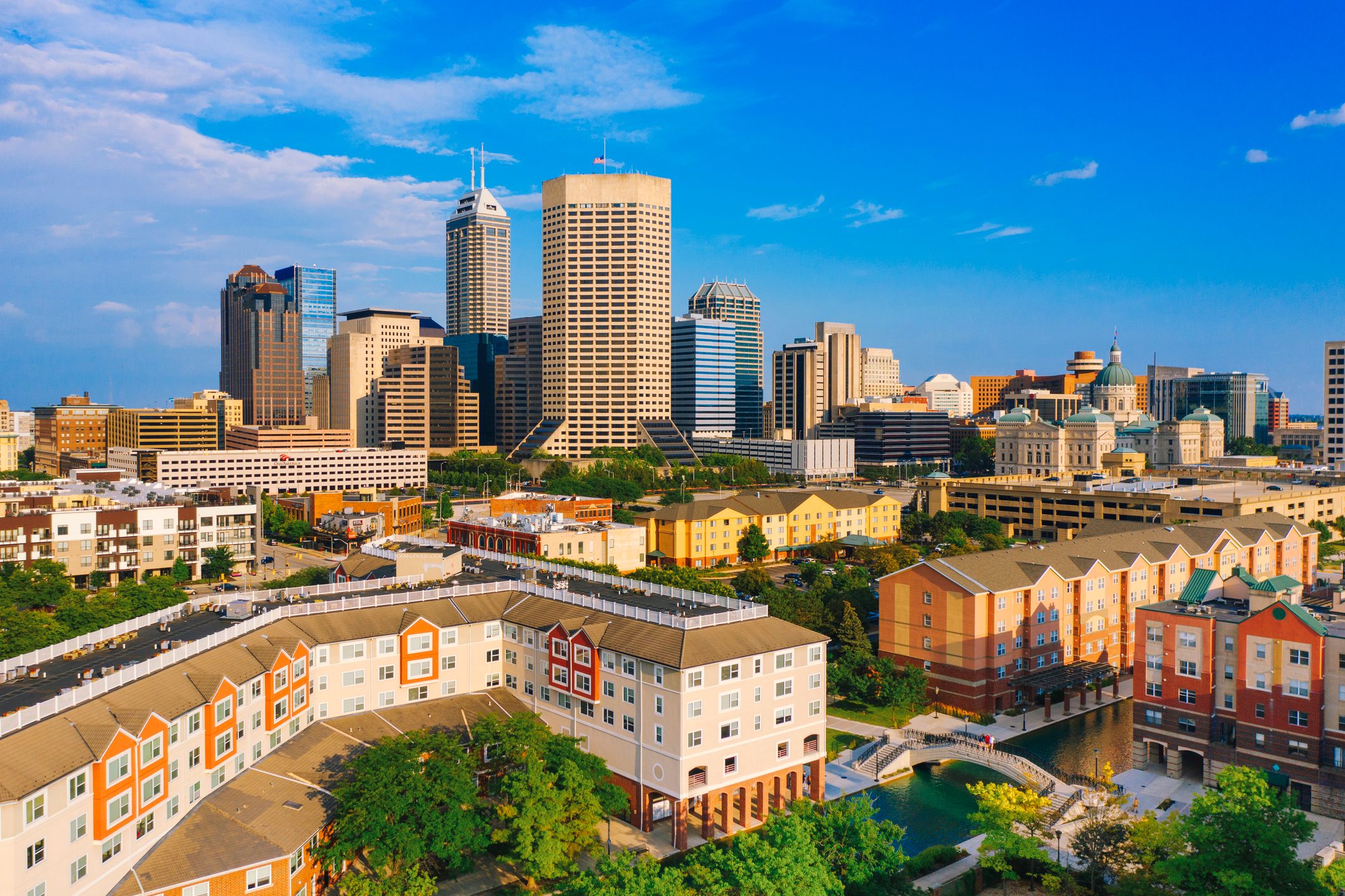 Aerial view of Indianapolis USA