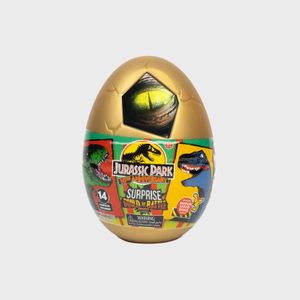 Golden egg displays a dinosaur eye. It features a 