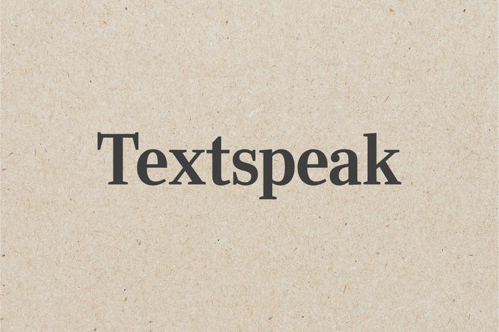 Textspeak Printed on Kraft Paper Background
