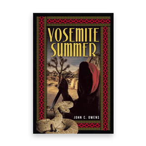 A hooded figure displays a knife in a desert landscape, accompanied by a coiled snake. Text reads 
