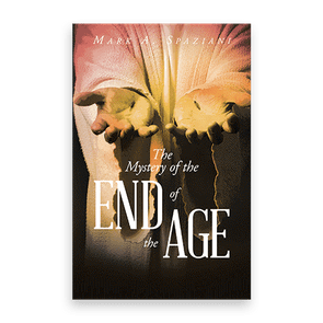 Outstretched hands in a flowing robe extend forward, surrounded by warm glowing light. Text: 