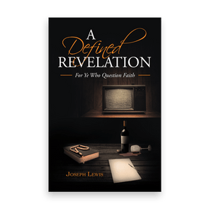 A vintage TV displays static on a shelf, with wine, book, glasses, and paper on a table below. Text: 
