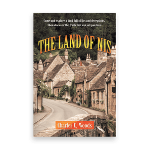 Book cover shows an old, winding street lined with rustic stone cottages. Text reads: 
