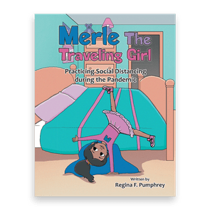 Book cover: Girl hangs upside down from bed, wearing a pink dress in a bedroom. Title text: 