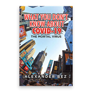 Book cover displays bustling cityscape with skyscrapers and billboards. Title reads: 