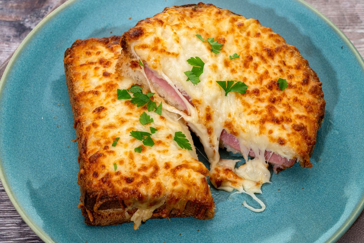 Croque Monsieur Cheese And Ham Toasted Sandwich